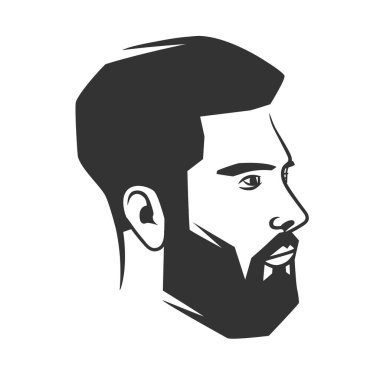 Adamın yüzünü sakallı.