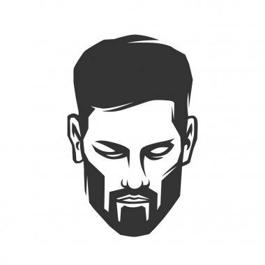 Adamın yüzünü sakallı.