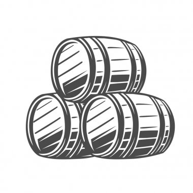 Varil. Siyah beyaz resim.