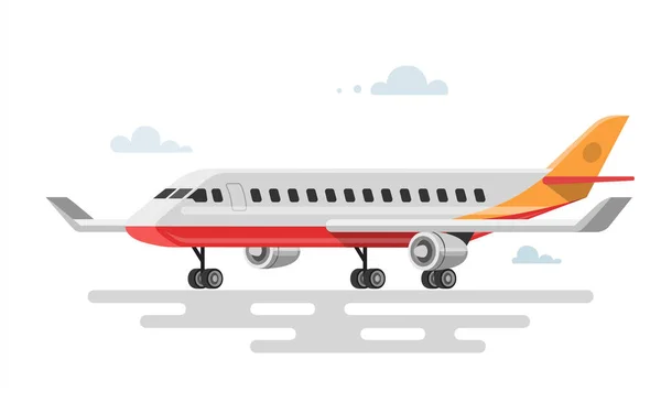 Vectorillustratie van platte vliegtuigen. — Stockvector