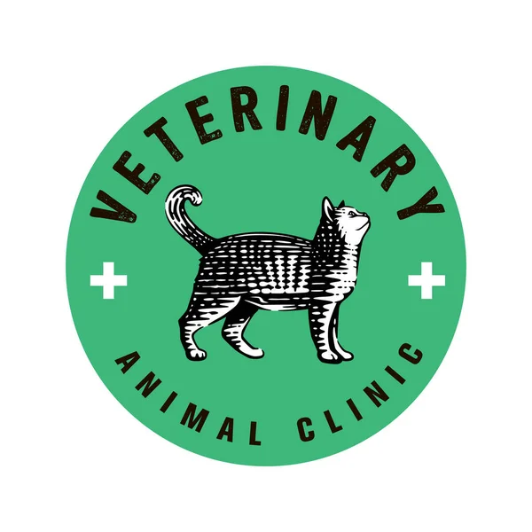 Logotype of the veterinary clinic. — Stock Vector