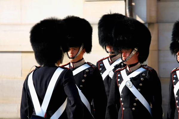 Copenhague, 16 de agosto. 2016 - La Guardia Real en Copenhague, Denmar — Foto de Stock