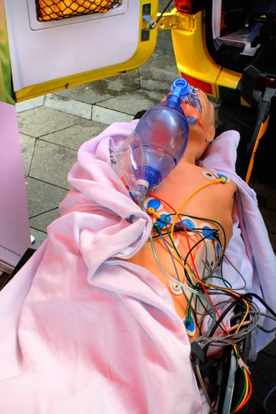 Training dummy used by paramedic trainees.