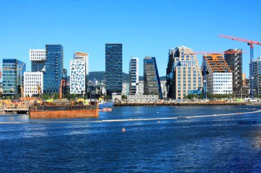 Oslo - cityscape büyük konumlar bir yaz günü olduğunu