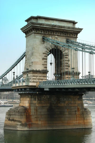 Most łańcuchowy Budapeszt Węgry — Zdjęcie stockowe