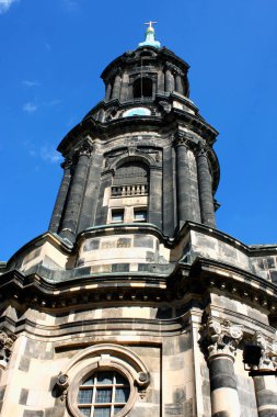 Kreuzkirche ya da kilise kutsal haçı Dresden Almanya th olduğunu