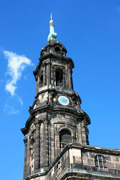 Hoge dynamische bereik van Hdr Kreuzkirche betekent kerk van de Heilige Cr — Stockfoto