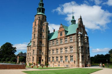 Rosenborg Palace Kopenhag, Danimarka. Yine aslan heykeli