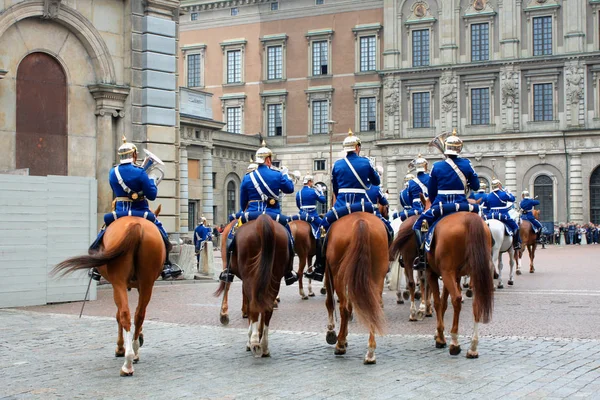 Os Guardas Reais - mudança dos guardas no Castelo Real em — Fotografia de Stock