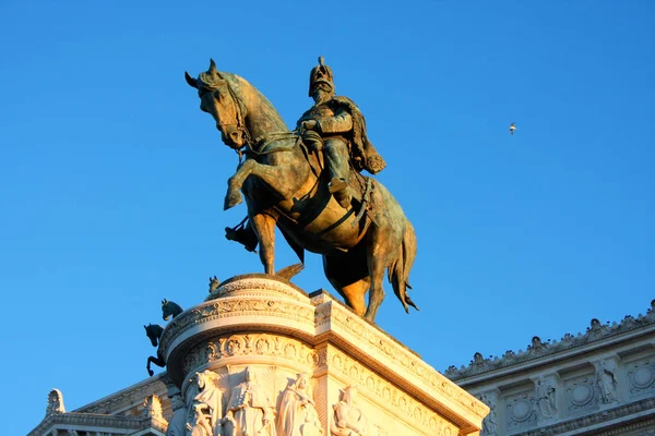 Vittorio Emanuele, The Piazza Venezia in Rome, Italy — Stock Photo, Image