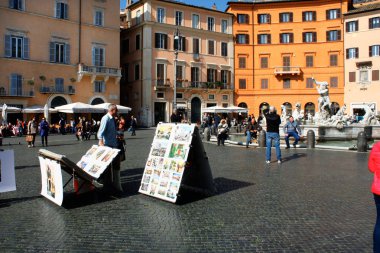 Roma: 20 Şubat. 2017-İtalya, Roma Piazza Navona, Çeşme