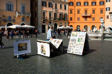 Roma: 20 Şubat. 2017-İtalya, Roma Piazza Navona, Çeşme