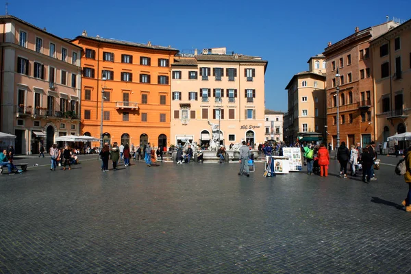 Itálie, Řím Piazza Navona, fontána — Stock fotografie