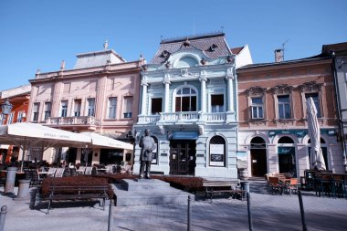 Novi Sad, Sırbistan: 1 Mart. 2017 - eski şehirde Novi Sad - Sırbistan