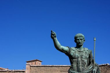 Statue of Julius Caesar Augustus in Rome, Italy clipart