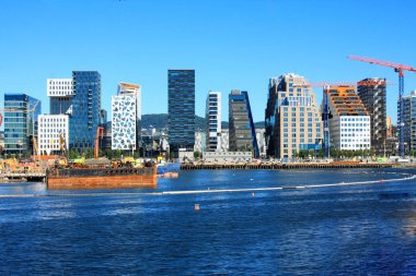 Oslo - cityscape büyük konumlar bir yaz günü olduğunu