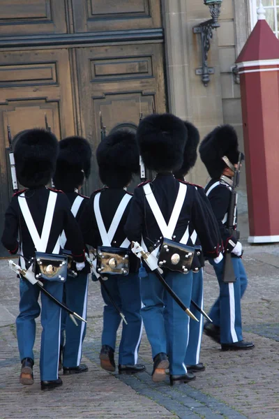 Koninklijke Garde in Denemarken. — Stockfoto