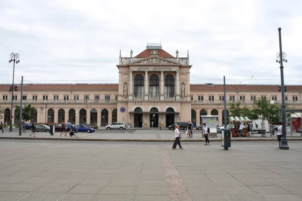 Estación de tren principal en Zagreb, Croacia . — Foto de Stock