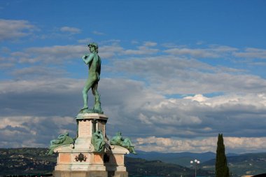 Piazzale Michelangelo, 1869 yılında inşa edilmiş ve tasarladığımız David heykeli