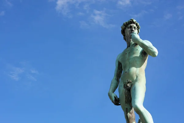 David Statue am piazzale michelangelo, erbaut 1869 und designe — Stockfoto