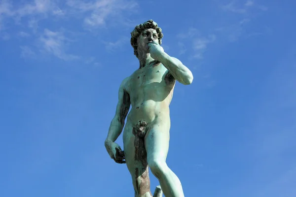 David szobrot Piazzale Michelangelo, 1869-ben épült és elsején — Stock Fotó