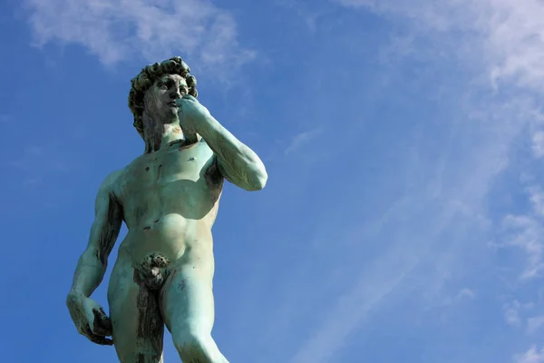 David statua w Piazzale Michelangelo, zbudowany w 1869 roku i designe — Zdjęcie stockowe