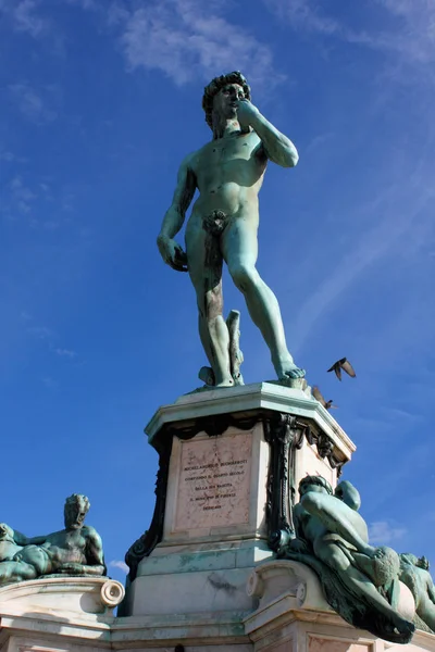 David szobrot Piazzale Michelangelo, 1869-ben épült és elsején — Stock Fotó