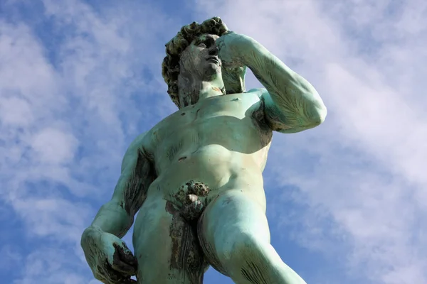 大卫雕像在米开朗基罗广场，建于 1869 年和设计 — 图库照片