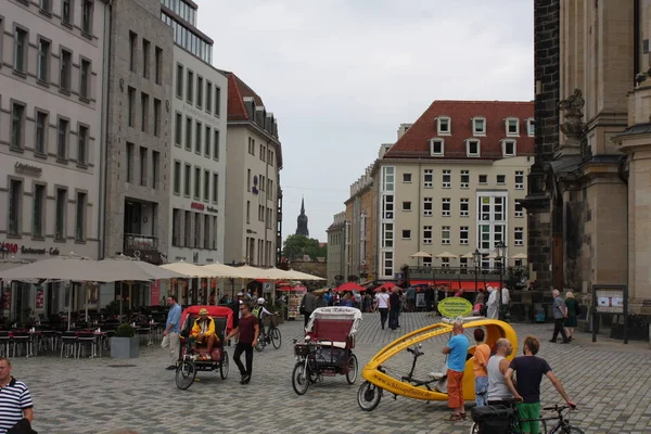 Dresden, deutschland. Frauenkirche. mittelalterliche Stadt, historisches und kulturelles Zentrum des Freistaates Sachsen in Europa. — Stockfoto