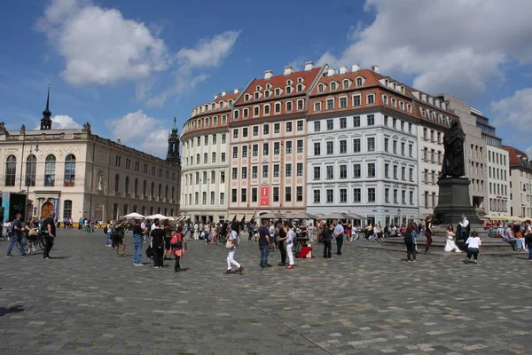 Dresden, deutschland. Frauenkirche. mittelalterliche Stadt, historisches und kulturelles Zentrum des Freistaates Sachsen in Europa. — Stockfoto