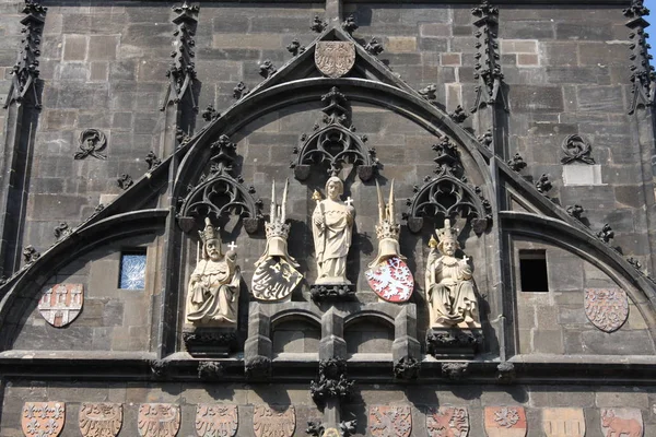 Details on Charles Bridge in Prague, Czech republic — Stock Photo, Image