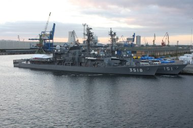 Rostock, Almanya: 1 Şubat. 2017 - Rostock liman ve Almanya arasındaki Danmark Körfezi arasında feribot yelken