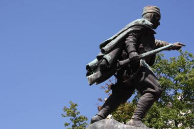 Belgrad, Sırbistan için Duke Vuk (Vojin Popovic) heykeli.