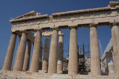 Parthenon Tapınağı Akropol Hill Atina, Yunanistan.