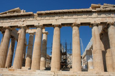 Parthenon Tapınağı Akropol Hill Atina, Yunanistan 