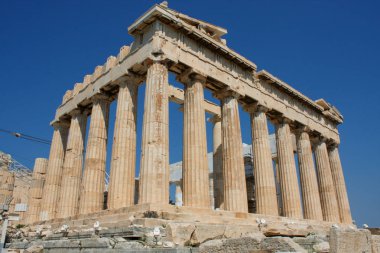 Parthenon Tapınağı Akropol Hill Atina, Yunanistan 
