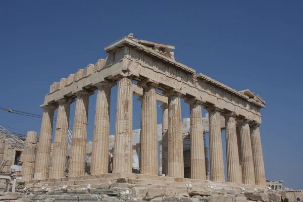 Tempio del Partenone nella collina dell'Acropoli ad Atene, Grecia — Foto Stock