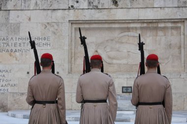 Yunan Parlamentosu, Atina önünde evzoni görevlisi