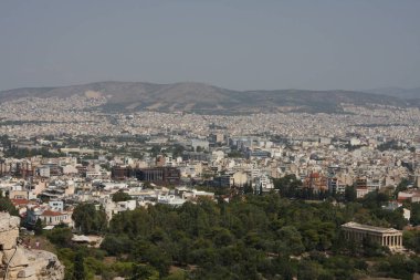 Atina 'nın havadan görünüşü, Yunanistan.