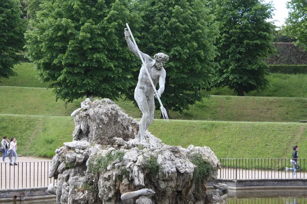 Fontanna Neptuna w centrum Ogrodów Boboli. Rzeźbiarz, Stoldo Lorenzi. Florencja — Zdjęcie stockowe