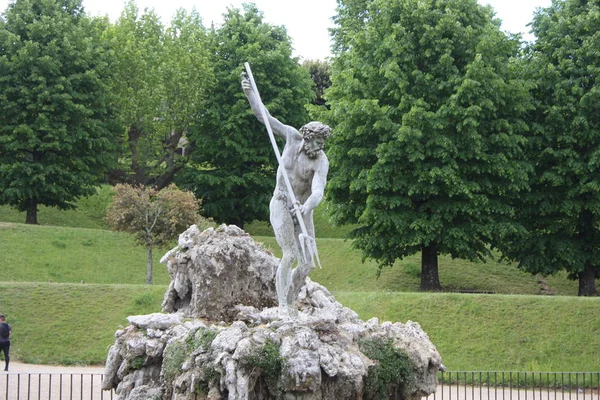 Neptune fountain in the center of the Boboli Gardens. The Sculptor, Stoldo Lorenzi. Florence — Stock Photo, Image