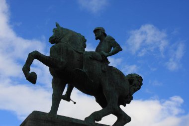 Bürgermeister Hans Waldmann Zürih İsviçre heykeli