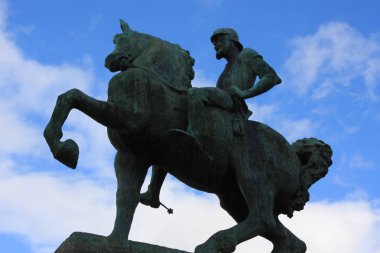 Bürgermeister Hans Waldmann Zürih İsviçre heykeli