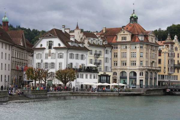 Lucerne tarihi kent merkezi, Canton, Lucerne, İsviçre. — Stok fotoğraf