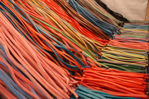 혼합된 다채로운 사탕 배경 — 스톡 사진