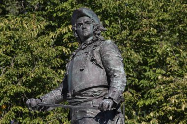Norveç, Oslo 'da Amiral Peter Tordenskjold' un heykeli,