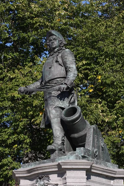 Statua Dell Ammiraglio Peter Tordenskjold Oslo Norvegia — Foto Stock