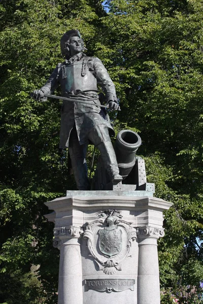 Statua Dell Ammiraglio Peter Tordenskjold Oslo Norvegia — Foto Stock
