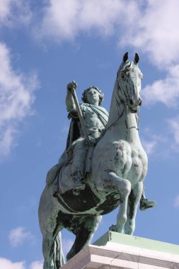 Frederick V, Jacques Franancis Joseph Saly heykeli Amalienborg Palace Meydanı Kopenhag, Danimarka'nın merkezinde