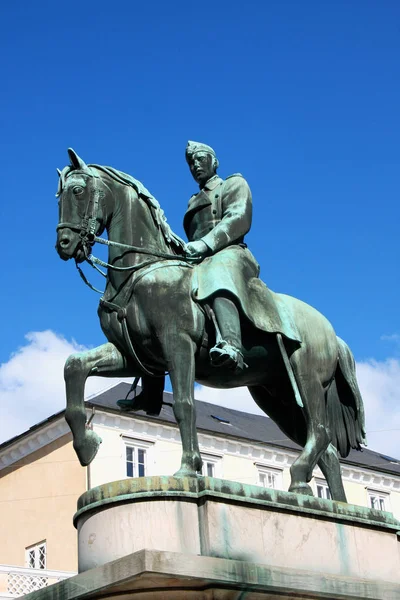 国王骑马雕像基督教 x 在哥本哈根 — 图库照片
